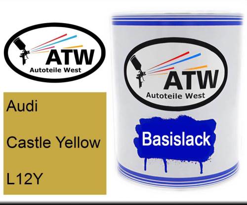 Audi, Castle Yellow, L12Y: 1L Lackdose, von ATW Autoteile West.